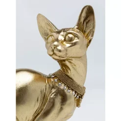 KARE Design Deko & Geschenkartikel-Deko Figur Sitting Cat Audrey Gold 27Cm