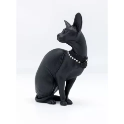 KARE Design Deko & Geschenkartikel-Deko Figur Sitting Cat Audrey Schwarz 27Cm