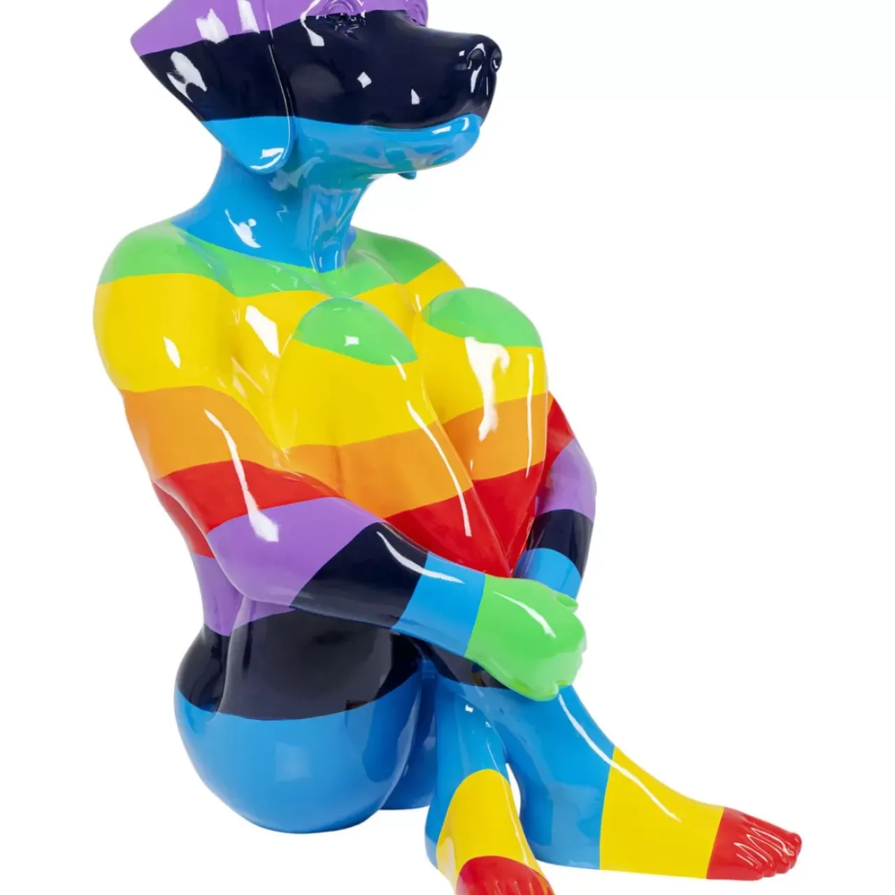 KARE Design Deko & Geschenkartikel-Deko Figur Sitting Dog Rainbow 173