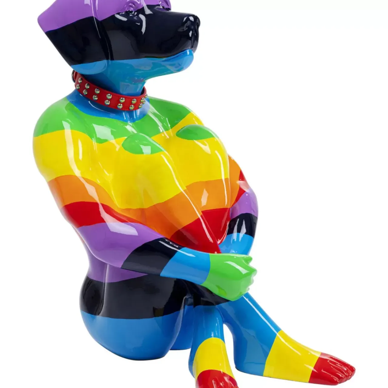 KARE Design Deko & Geschenkartikel-Deko Figur Sitting Dog Rainbow 80