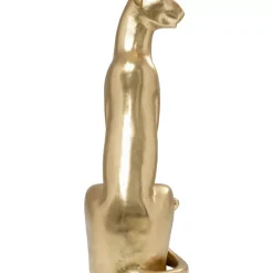 KARE Design Deko & Geschenkartikel-Deko Figur Sitting Leopard Gold 150Cm