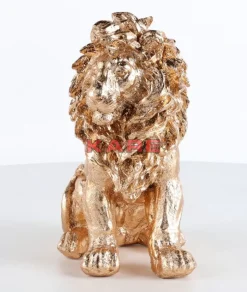 KARE Design Deko & Geschenkartikel-Deko Figur Sitting Lion Gold 42Cm