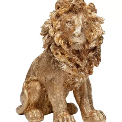 KARE Design Deko & Geschenkartikel-Deko Figur Sitting Lion Gold 42Cm