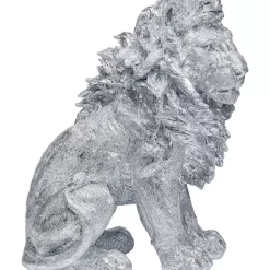 KARE Design Deko & Geschenkartikel-Deko Figur Sitting Lion Silber 42Cm