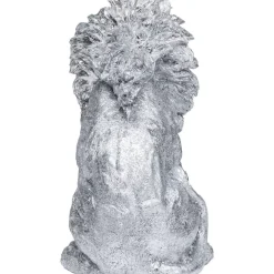 KARE Design Deko & Geschenkartikel-Deko Figur Sitting Lion Silber 42Cm