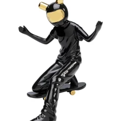 KARE Design Deko & Geschenkartikel-Deko Figur Skating Astronaut Schwarz 21Cm