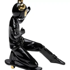 KARE Design Deko & Geschenkartikel-Deko Figur Skating Astronaut Schwarz 21Cm