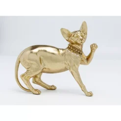 KARE Design Deko & Geschenkartikel-Deko Figur Standing Cat Audrey Gold 29Cm
