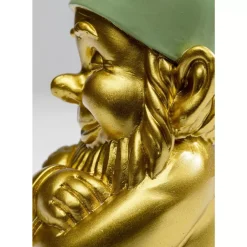 KARE Design Deko & Geschenkartikel-Deko Figur Zwerg Gold Grun 21Cm