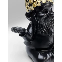KARE Design Deko & Geschenkartikel-Deko Figur Zwerg Meditation Schwarz Gold 19