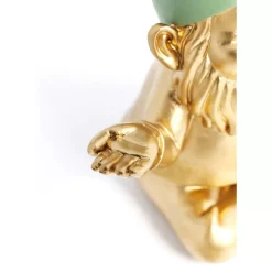 KARE Design Deko & Geschenkartikel-Deko Figur Zwerg Meditation Gold Grun 19Cm
