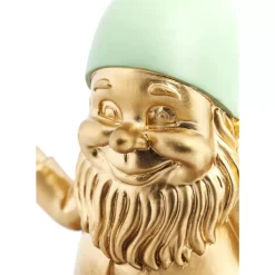 KARE Design Deko & Geschenkartikel-Deko Figur Zwerg Meditation Gold Grun 19Cm