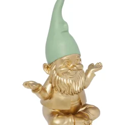 KARE Design Deko & Geschenkartikel-Deko Figur Zwerg Meditation Gold Grun 19Cm