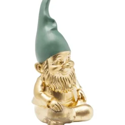 KARE Design Deko & Geschenkartikel-Deko Figur Zwerg Sitting Gold Grun 19Cm