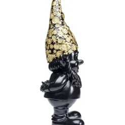 KARE Design Deko & Geschenkartikel-Deko Figur Zwerg Standing Schwarz Gold 61Cm