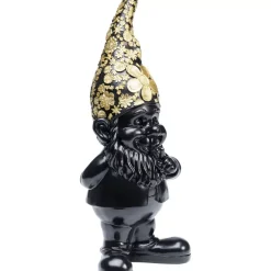 KARE Design Deko & Geschenkartikel-Deko Figur Zwerg Standing Schwarz Gold 46Cm