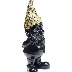 KARE Design Deko & Geschenkartikel-Deko Figur Zwerg Standing Schwarz Gold 30Cm
