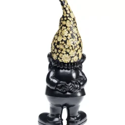 KARE Design Deko & Geschenkartikel-Deko Figur Zwerg Standing Schwarz Gold 30Cm
