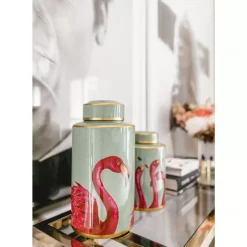 KARE Design Deko & Geschenkartikel-Deko Gefas Flamingos 29Cm