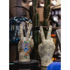 KARE Design Deko & Geschenkartikel-Deko Hand Victory Tattoo Eye 36Cm