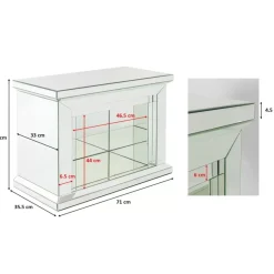 KARE Design Kleinmöbel & Sonstiges-Deko Kamin Crystal 71X70Cm