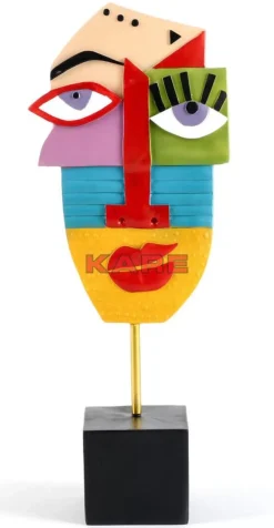 KARE Design Deko & Geschenkartikel-Deko Objekt Abstract Face Multicolour 52Cm