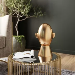 KARE Design Deko & Geschenkartikel-Deko Objekt Abstract Face Gold 28Cm