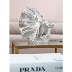 KARE Design Deko & Geschenkartikel-Deko Objekt Betta Fish Silber Klein