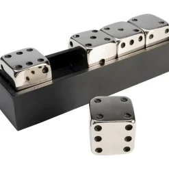 KARE Design Sonstiges & Zubehör Accessoires-Deko Objekt Dices Silber 20X6Cm