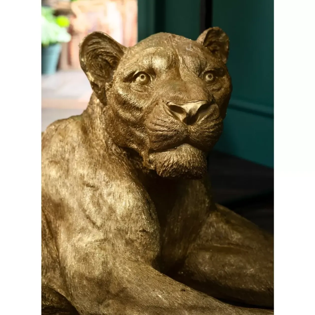 KARE Design Deko & Geschenkartikel-Deko Objekt Lion Gold 113Cm