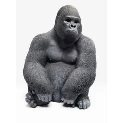 KARE Design Deko & Geschenkartikel-Deko Objekt Monkey Gorilla Side Medium Schwarz
