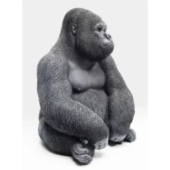 KARE Design Deko & Geschenkartikel-Deko Objekt Monkey Gorilla Side Medium Schwarz
