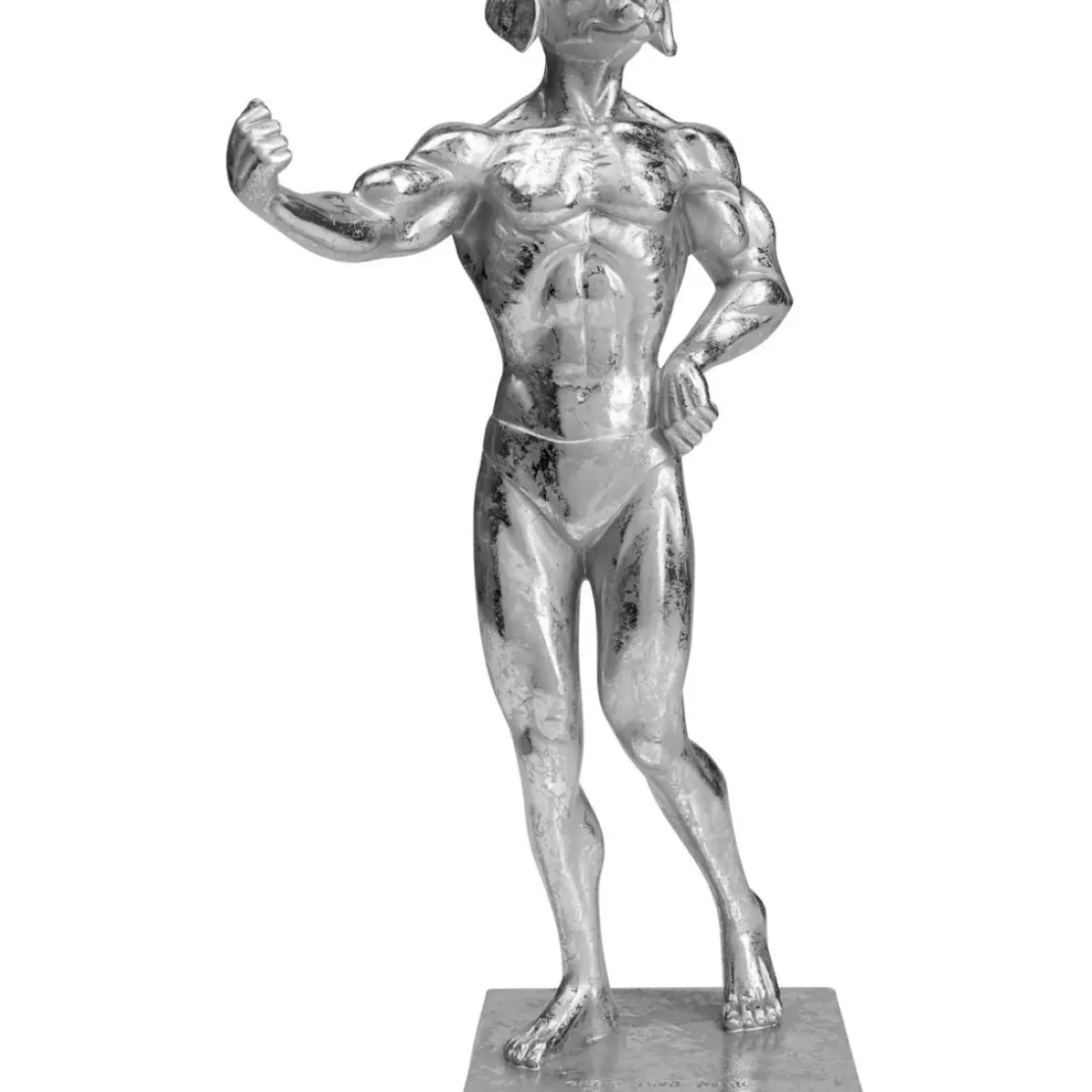 KARE Design Deko & Geschenkartikel-Deko Objekt Muscle Dog Silber