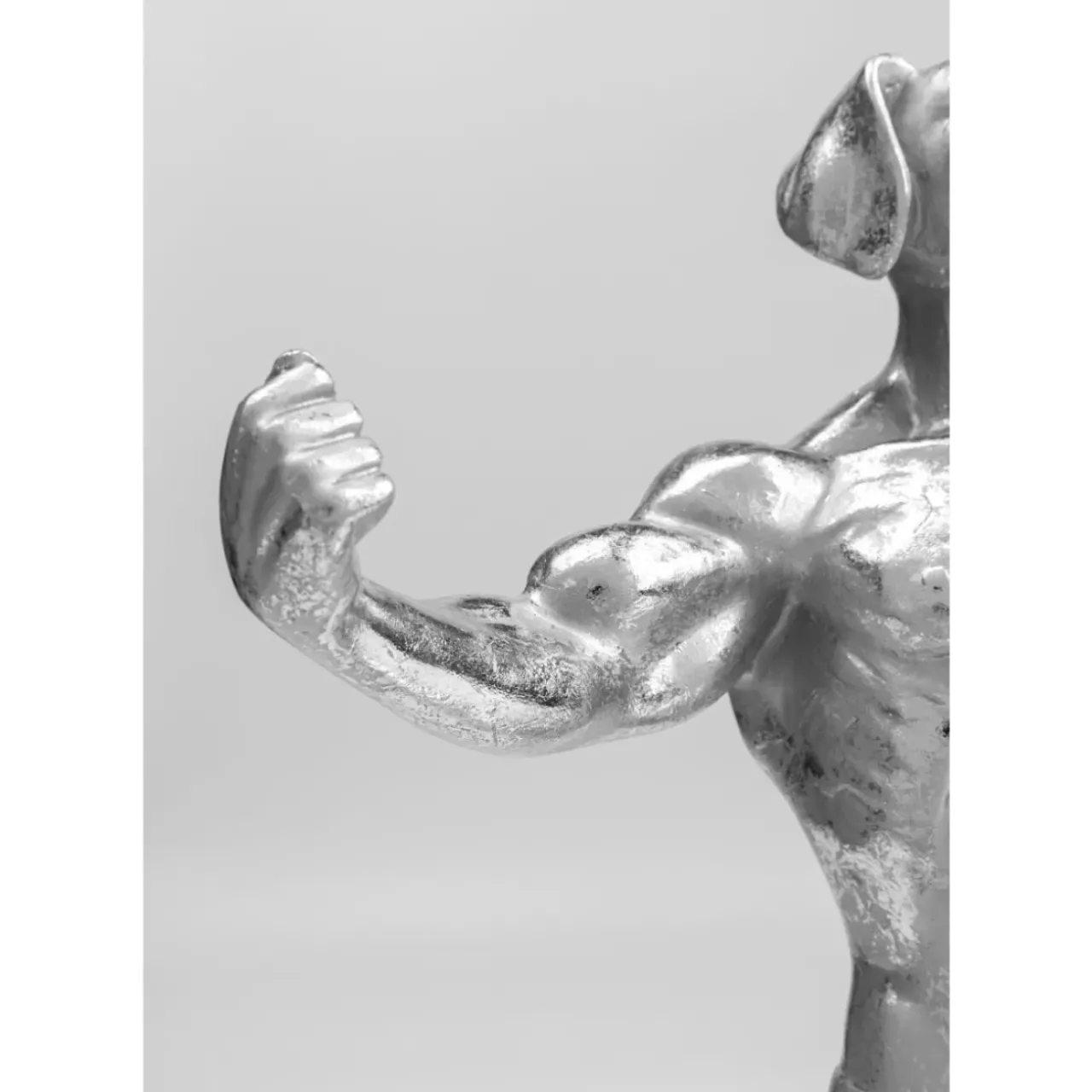 KARE Design Deko & Geschenkartikel-Deko Objekt Muscle Dog Silber