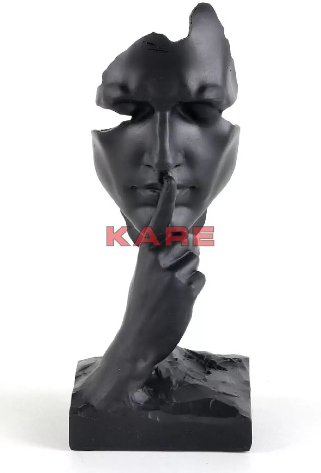 KARE Design Deko & Geschenkartikel-Deko Objekt Quiet Face Schwarz 31Cm