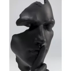 KARE Design Deko & Geschenkartikel-Deko Objekt Quiet Face Schwarz 31Cm