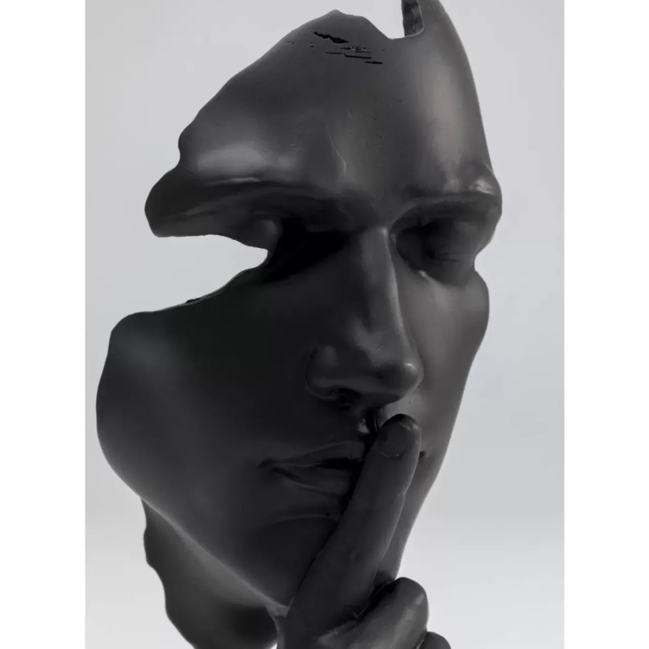 KARE Design Deko & Geschenkartikel-Deko Objekt Quiet Face Schwarz 31Cm