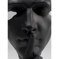 KARE Design Deko & Geschenkartikel-Deko Objekt Quiet Face Schwarz 31Cm