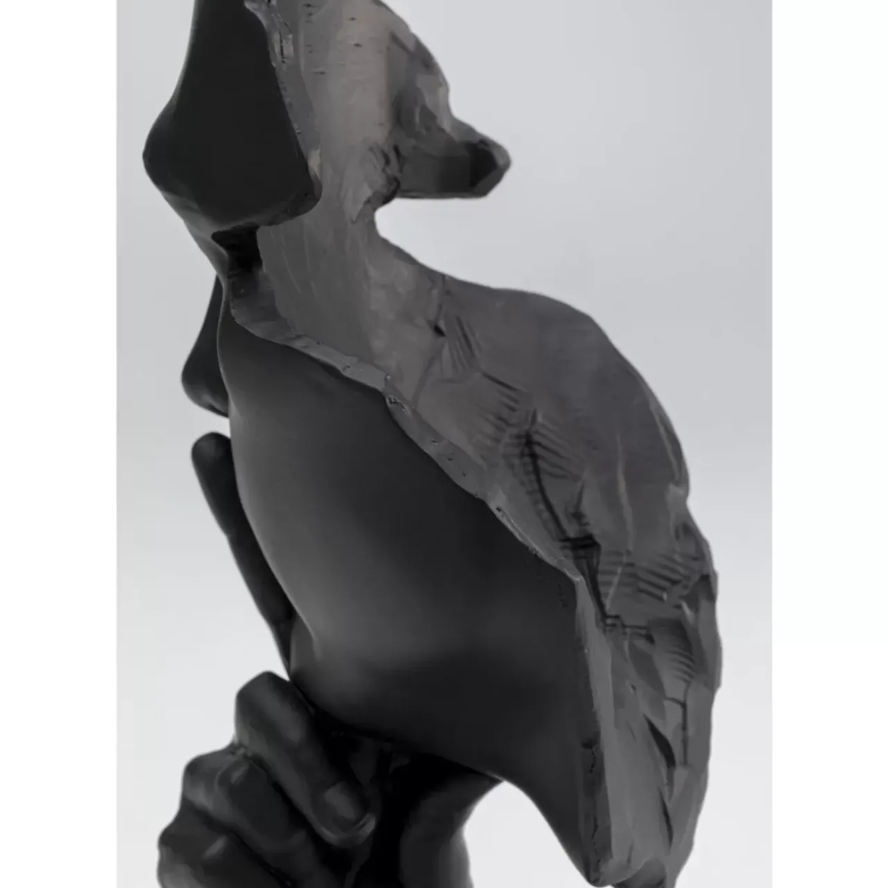 KARE Design Deko & Geschenkartikel-Deko Objekt Quiet Face Schwarz 31Cm