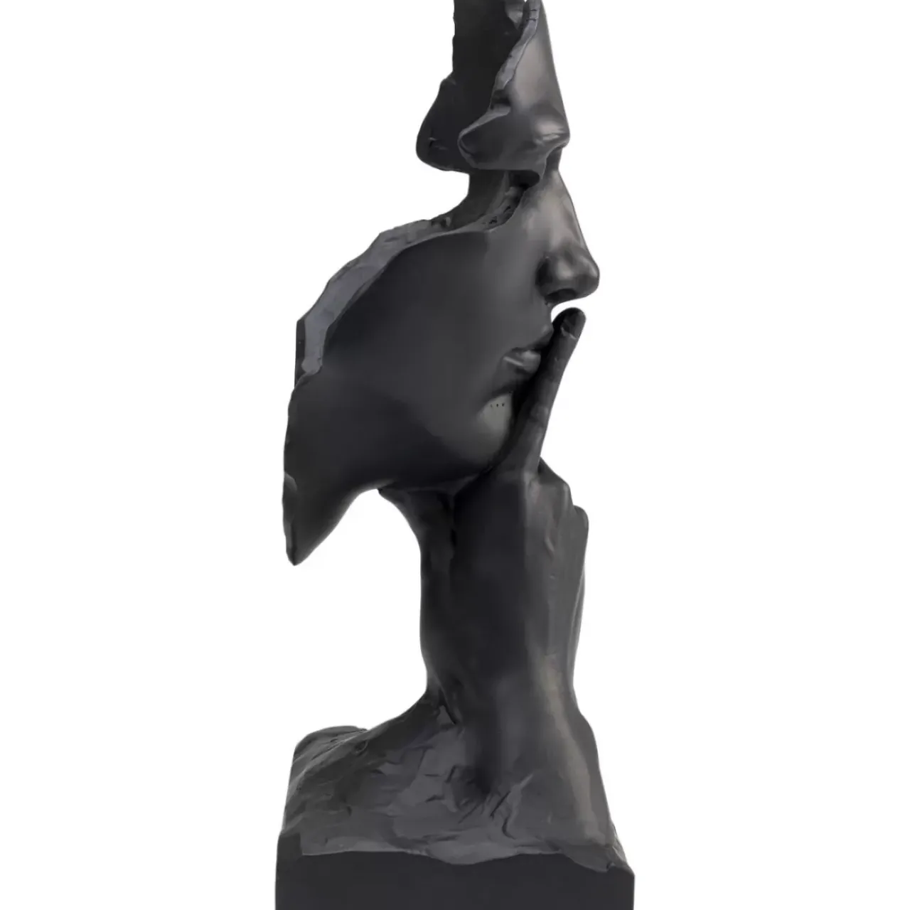 KARE Design Deko & Geschenkartikel-Deko Objekt Quiet Face Schwarz 31Cm