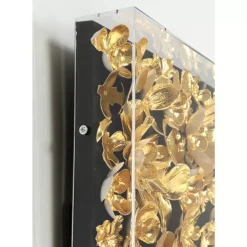 KARE Design Bilder-Deko Rahmen Gold Flower 60X60Cm