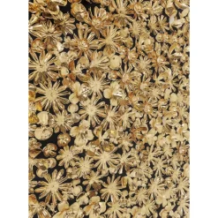 KARE Design Bilder-Deko Rahmen Gold Flower 120X120Cm