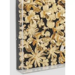 KARE Design Bilder-Deko Rahmen Gold Flower 120X120Cm