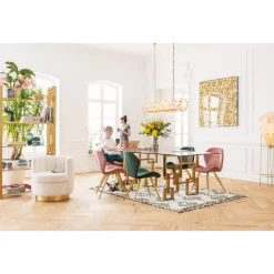 KARE Design Bilder-Deko Rahmen Gold Flower 120X120Cm