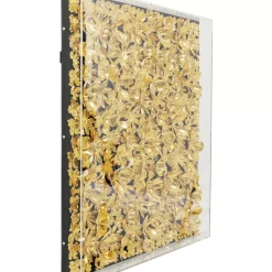 KARE Design Bilder-Deko Rahmen Gold Flower 80X80Cm