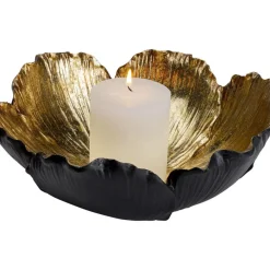 KARE Design Deko & Geschenkartikel-Deko Schale Flower Bloom Schwarz Gold O25Cm
