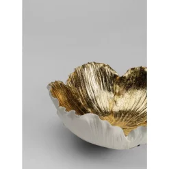 KARE Design Deko & Geschenkartikel-Deko Schale Flower Bloom Creme Gold O25Cm
