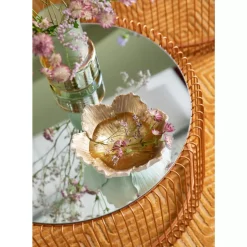 KARE Design Deko & Geschenkartikel-Deko Schale Flower Bloom Creme Gold O20Cm