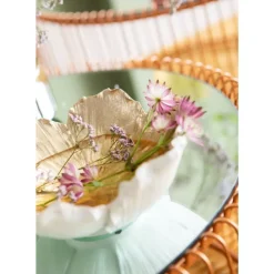 KARE Design Deko & Geschenkartikel-Deko Schale Flower Bloom Creme Gold O20Cm