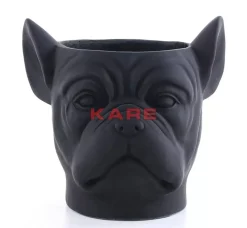 KARE Design Aufbewahrung & Ordnung-Deko Ubertopf Bulldog Schwarz